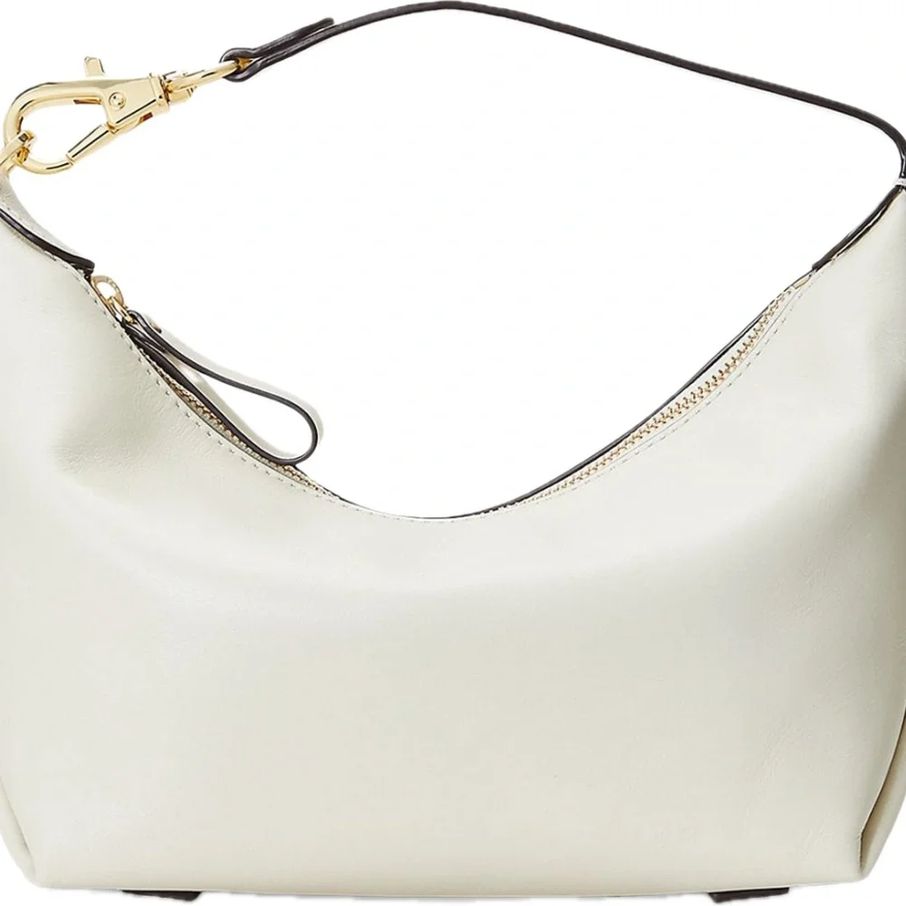 Lauren Ralph Lauren Kassie Medium Leather Convertible Shoulder Bag/cream/nwt - Picture 4 of 4